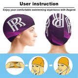 yanfind Swimming Cap Cars Rolls  Purple Elastic,suitable for long and short hair
