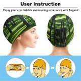 yanfind Swimming Cap Grass Trees Woods Daylight Forest Landscape Elastic,suitable for long and short hair