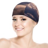 yanfind Swimming Cap Above Clouds Fiordland National Park Sunny Elastic,suitable for long and short hair