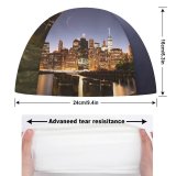 yanfind Swimming Cap York City Brooklyn  Park Cityscape Sunset Elastic,suitable for long and short hair