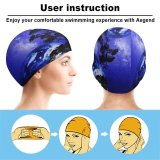 yanfind Swimming Cap Fantasy Love Couple Dream  Night Silhouette Together Romantic Starry Sky Hot Elastic,suitable for long and short hair