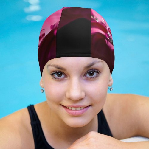 yanfind Swimming Cap Flowers Daisy Gerbera Daisy Dew Drops Droplets Elastic,suitable for long and short hair