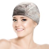 yanfind Swimming Cap Fantasy Ancient Architecture Trees Infrared Elastic,suitable for long and short hair