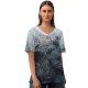 yanfind V Neck T-shirt for Women Christmas Texture Frost Snow Wallpapers Feather Outdoors States Moisture Winter Art Summer Top  Short Sleeve Casual Loose