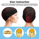 yanfind Swimming Cap Shredder Graphics CGI Hell Demon Scary Frightening Elastic,suitable for long and short hair