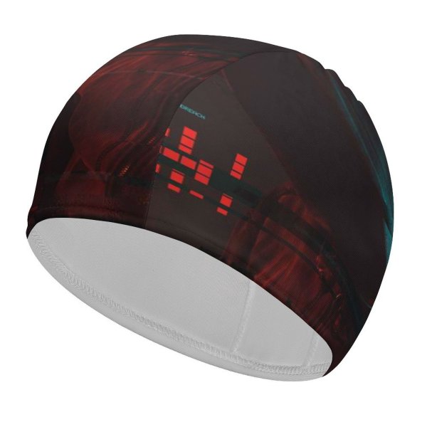 yanfind Swimming Cap Technology Dark Anonymous Hacker Data Elastic,suitable for long and short hair