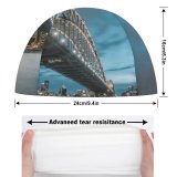 yanfind Swimming Cap Sydney Harbour  Milsons Point Australia Cityscape River Night Lights Sky Elastic,suitable for long and short hair