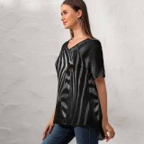 yanfind V Neck T-shirt for Women Kruger Africa Wildlife Wallpapers Zebra Pictures Face Endangered Creative National Grey Summer Top  Short Sleeve Casual Loose