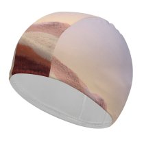 yanfind Swimming Cap Landscape Grass Field Hills Clear Sky Microsoft Elastic,suitable for long and short hair