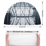yanfind Swimming Cap Otto Berkeley Architecture  Architecture Skylight Sky Glass Building Atrium Symmetrical Elastic,suitable for long and short hair