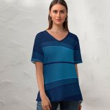 yanfind V Neck T-shirt for Women Technology Minimal Windows Microsoft Minimalist Summer Top  Short Sleeve Casual Loose
