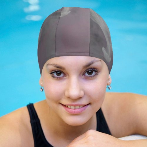 yanfind Swimming Cap Images Dye  Acrylic Fog HQ Texture Wallpapers Flowing Wave Drop Grey Elastic,suitable for long and short hair