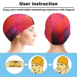 yanfind Swimming Cap Robert Kohlhuber Abstract Liquid Art Colorful Fluid Elastic,suitable for long and short hair
