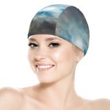 yanfind Swimming Cap Peru Images Space Miraflores  Overcast Airship Parachute Public Outer Astronomy Sky Elastic,suitable for long and short hair