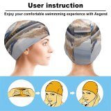 yanfind Swimming Cap Sven Muller  Mountains Mirror Lake  Range Reflection Snow Covered Winter Elastic,suitable for long and short hair