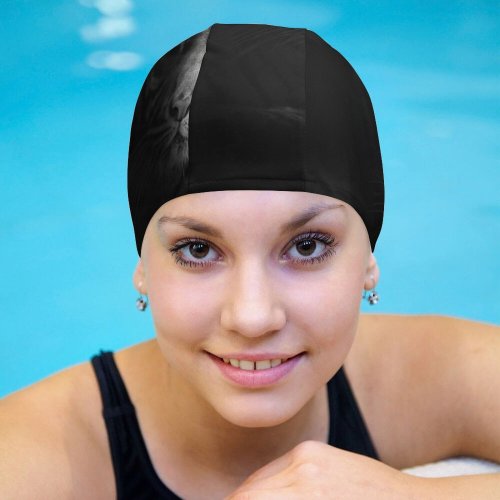 yanfind Swimming Cap Randy Rodriguez Black Dark  Bengal Elastic,suitable for long and short hair