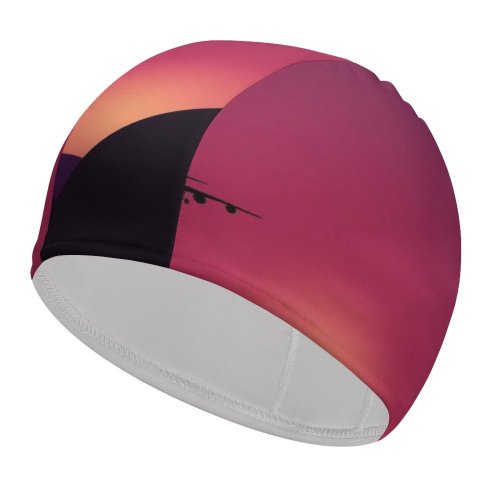 yanfind Swimming Cap Chiara Lily Plane Sunset Starry Sky Sky Elastic,suitable for long and short hair