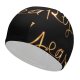 yanfind Swimming Cap Dark Celebrations Year Happy Year's Eve Greetings Holidays January Golden Letters Written Elastic,suitable for long and short hair
