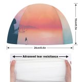 yanfind Swimming Cap Coyle Lifestyle Goonies Morning Sunrise Silhouette Minimal Art Landscape Panorama Elastic,suitable for long and short hair