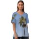 yanfind V Neck T-shirt for Women HQ Sky Wallpapers Plant Beach Tropical Travel Tree Beauty Free Palm Summer Top  Short Sleeve Casual Loose