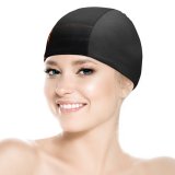 yanfind Swimming Cap Celebrations Halloween Pumpkin Scary Dark Glowing Elastic,suitable for long and short hair
