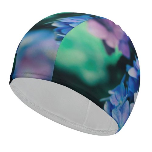 yanfind Swimming Cap Jerry Wang Flowers Purple  Plant Macro Elastic,suitable for long and short hair