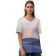yanfind V Neck T-shirt for Women Sand Dunes Desert Landscape Evening Windows X Microsoft  Summer Top  Short Sleeve Casual Loose