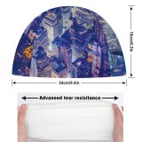 yanfind Swimming Cap Denys Nevozhai York City Aerial Cityscape Nightscape Night Time City Lights Skyscrapers Elastic,suitable for long and short hair