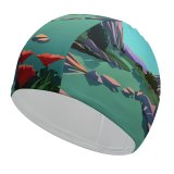 yanfind Swimming Cap Lake Mountains Rocks Evening Scenery MacOS Big Sur IOS Elastic,suitable for long and short hair