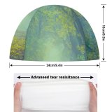 yanfind Swimming Cap Johannes Plenio Forest Path Foggy Foliage Spring Leaves Elastic,suitable for long and short hair