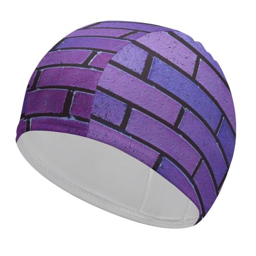 yanfind Swimming Cap Wesley Tingey Brick Wall Purple Violet Bricks Gradients Elastic,suitable for long and short hair