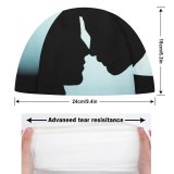 yanfind Swimming Cap Dark Love Couple Silhouette Together Romantic Elastic,suitable for long and short hair