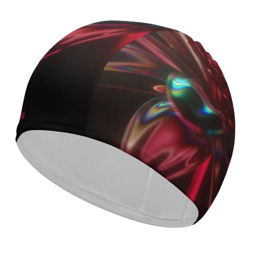yanfind Swimming Cap Stu Ballinger Graphics CGI Flowers Neon Flower Cyberpunk Glowing Elastic,suitable for long and short hair