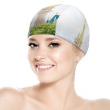 yanfind Swimming Cap Images Castle Buena Kids Fun Sky Wallpapers Lake Architecture Happy Gold Youth Elastic,suitable for long and short hair