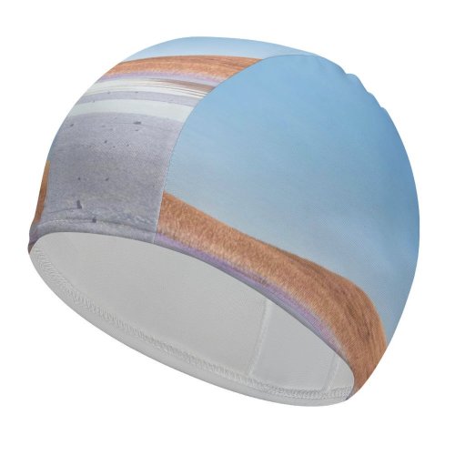 yanfind Swimming Cap Landscape Grass Field Glacial Lake Clear Sky Microsoft Pro X Elastic,suitable for long and short hair