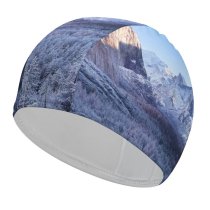 yanfind Swimming Cap Destin Yosemite National Park Mountains Winter Sunny Landscape California Elastic,suitable for long and short hair