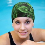 yanfind Swimming Cap Leaves Plant Elastic,suitable for long and short hair