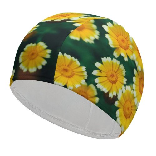 yanfind Swimming Cap Jerry Wang Flowers Daisy  Bloom Pollen Elastic,suitable for long and short hair