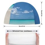 yanfind Swimming Cap Beach Seascape Turquoise Ocean  Horizon Clouds Sky Calm Landscape Scenery Elastic,suitable for long and short hair