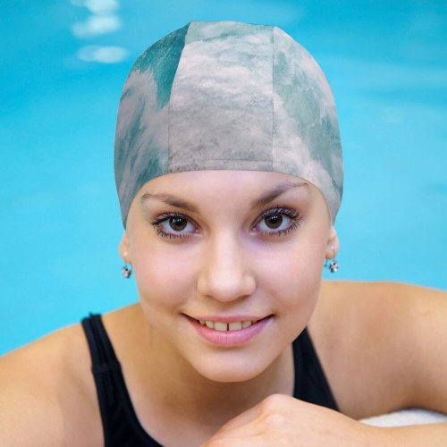 yanfind Swimming Cap Pok Rie Ocean  Aerial Drone Photo Elastic,suitable for long and short hair