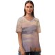 yanfind V Neck T-shirt for Women Dominic Kamp Rigi Kulm Mount Rigi Mountain Range Landscape Snow Covered Winter Summer Top  Short Sleeve Casual Loose