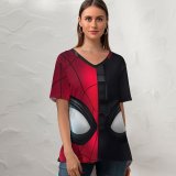 yanfind V Neck T-shirt for Women Far From Home Summer Top  Short Sleeve Casual Loose