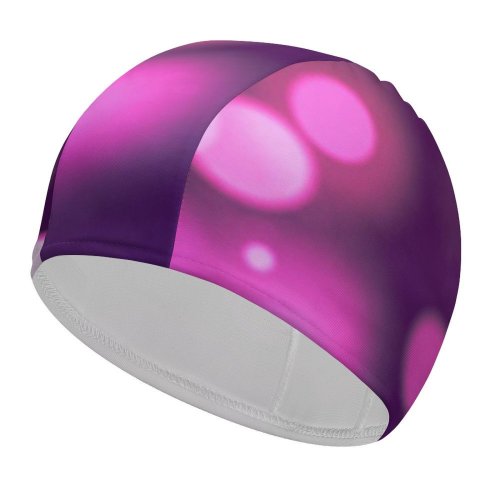 yanfind Swimming Cap Abstract Bokeh Purple Sparkles Elastic,suitable for long and short hair
