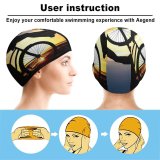 yanfind Swimming Cap Love Couple Sunset Romantic Kiss Bicycle Silhouette Dusk Evening Elastic,suitable for long and short hair