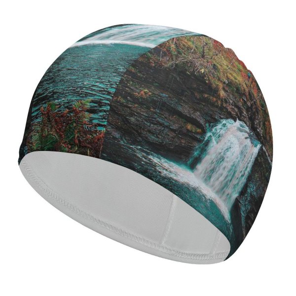 yanfind Swimming Cap Images Fall Autumn I River Landscape Public Wallpapers Falloch Plant Falls Outdoors Elastic,suitable for long and short hair