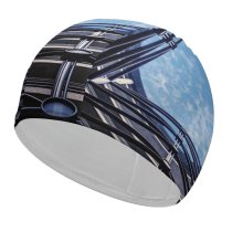 yanfind Swimming Cap Bruno Glätsch Architecture Multistorey Car Park Sky Symmetrical Circular Structure Elastic,suitable for long and short hair
