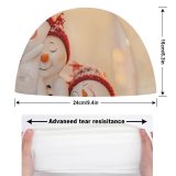 yanfind Swimming Cap Celebrations Christmas Cute Snowmen Decoration Eve Happy Snow Elastic,suitable for long and short hair