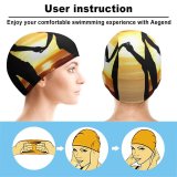 yanfind Swimming Cap Love Couple Beach Romantic Silhouette Sunset Seascape Together Elastic,suitable for long and short hair