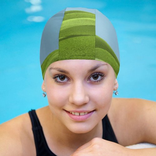 yanfind Swimming Cap Landscape Grass Field Clear Sky Microsoft Pro X Elastic,suitable for long and short hair