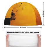 yanfind Swimming Cap Love Couple Silhouette Sky Tree Birds Sunset Romantic Landscape Elastic,suitable for long and short hair